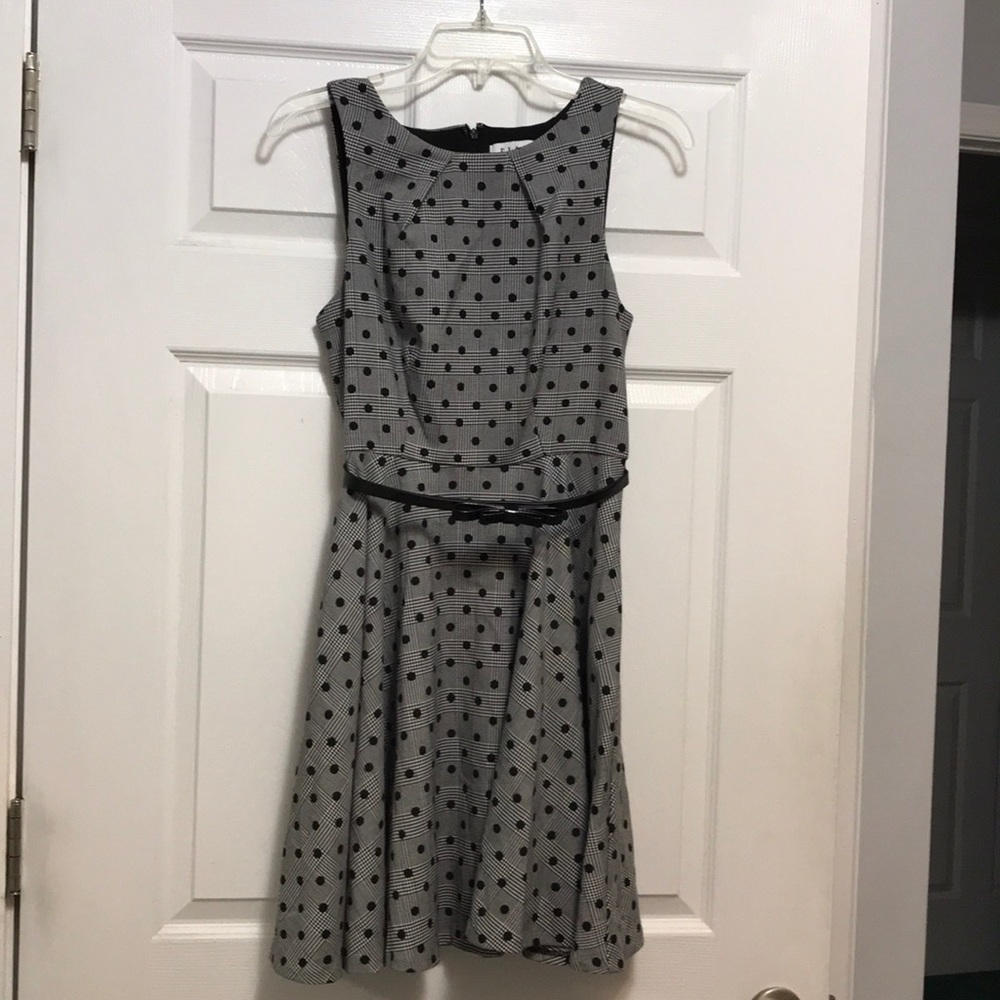 Elle Polka Dot Dress with Belt
